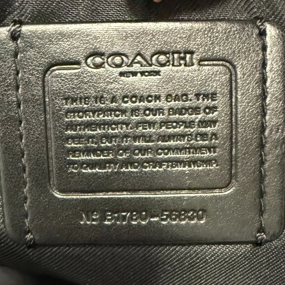 COACH TURNLOCK CHAIN TOTE Black Pebbled Leather Shoulder Bag Work Travel Casual - Picture 15 of 16